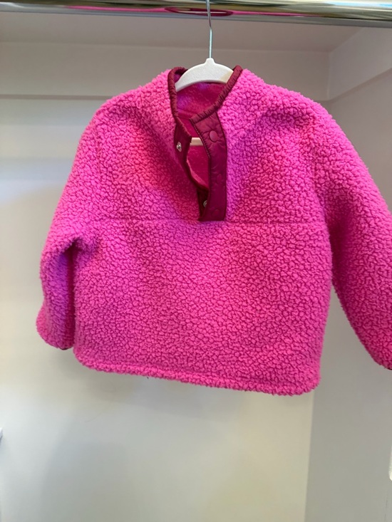GAP Other - GAP Baby Pink Sherpa Snap Pullover 2T